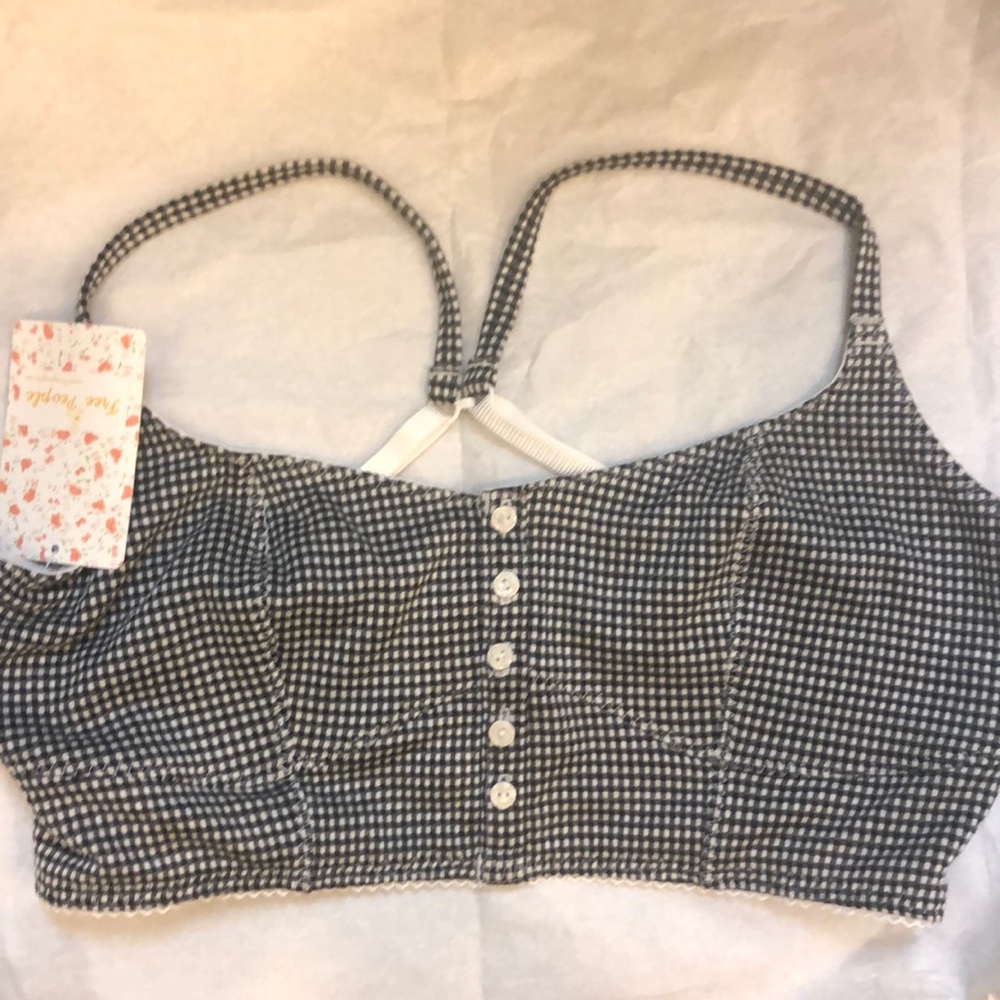 FREE PEOPLE Delilah Gingham Soft Bra Bralette Top - Picture 7 of 8